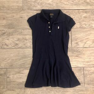 Girls Navy Polo Dress